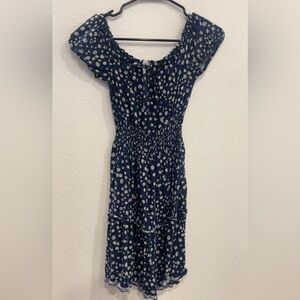 Navy Floral Dress